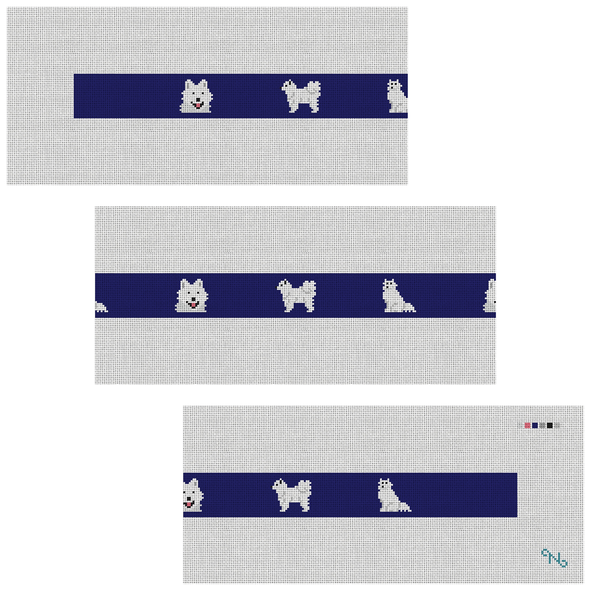 Samoyed Needlepoint Belt Kit