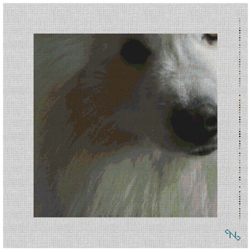 Samoyed Needlepoint Pillow Kit