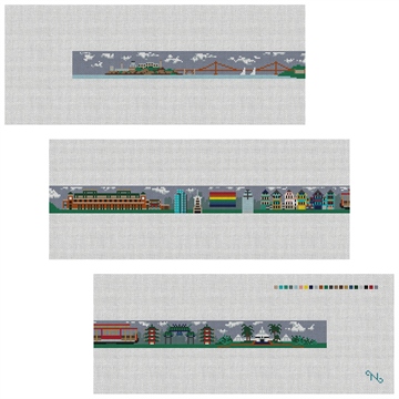 San Francisco Landscape Needlepoint Belt Kit