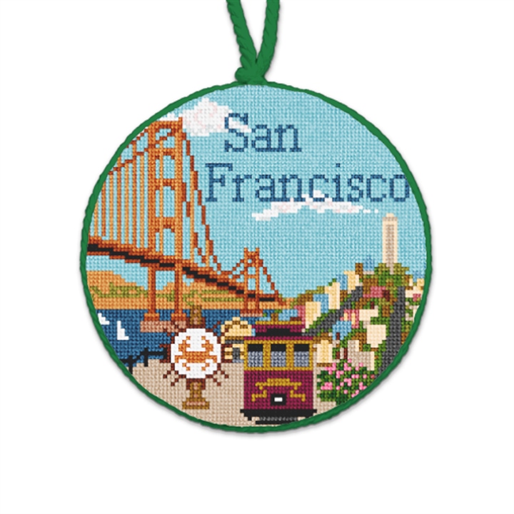 San Francisco Needlepoint Ornament
