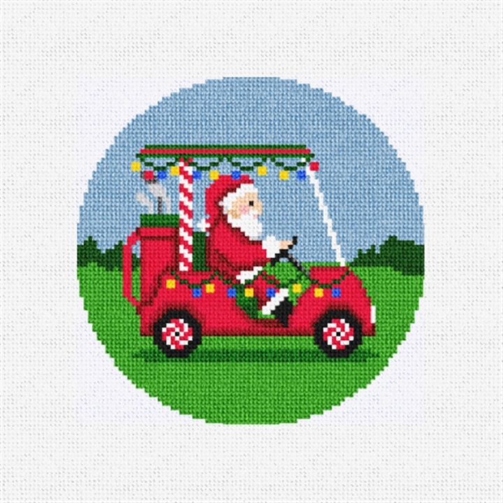 Santa's On Par Needlepoint Ornament Kit