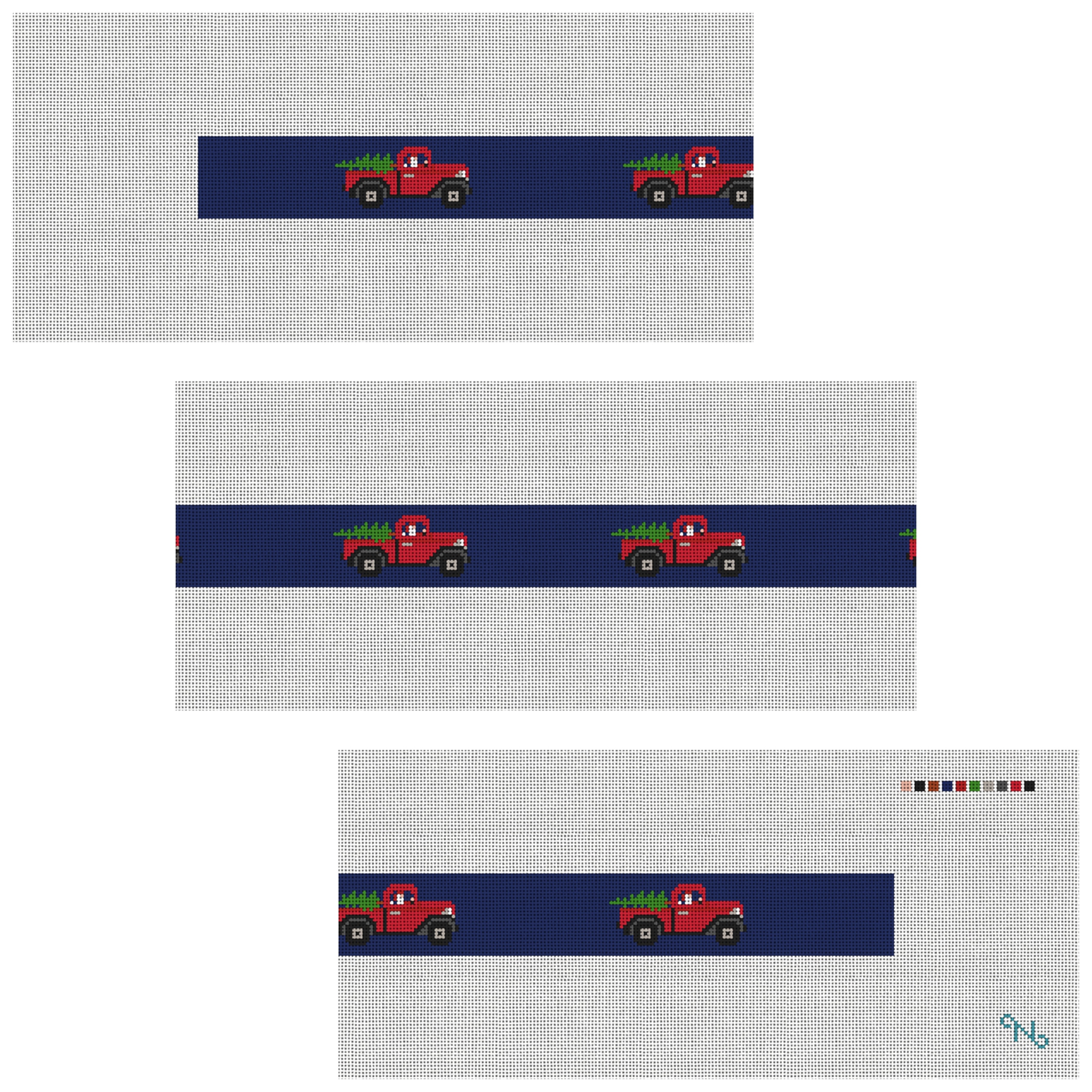 Santa's Red Truck Needlepoint Belt Kit