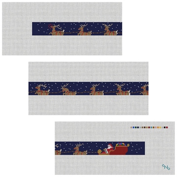 Santa's Reindeer Needlepoint Belt Kit