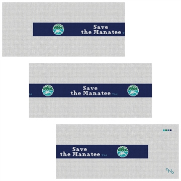 Save The Manatee Dark Blue Needlepoint Belt Kit