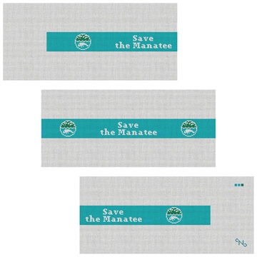 Save The Manatee Lt. Blue Needlepoint Belt Kit