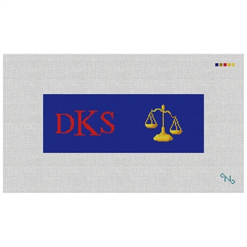 Scales of Justice Needlepoint Wallet Kit