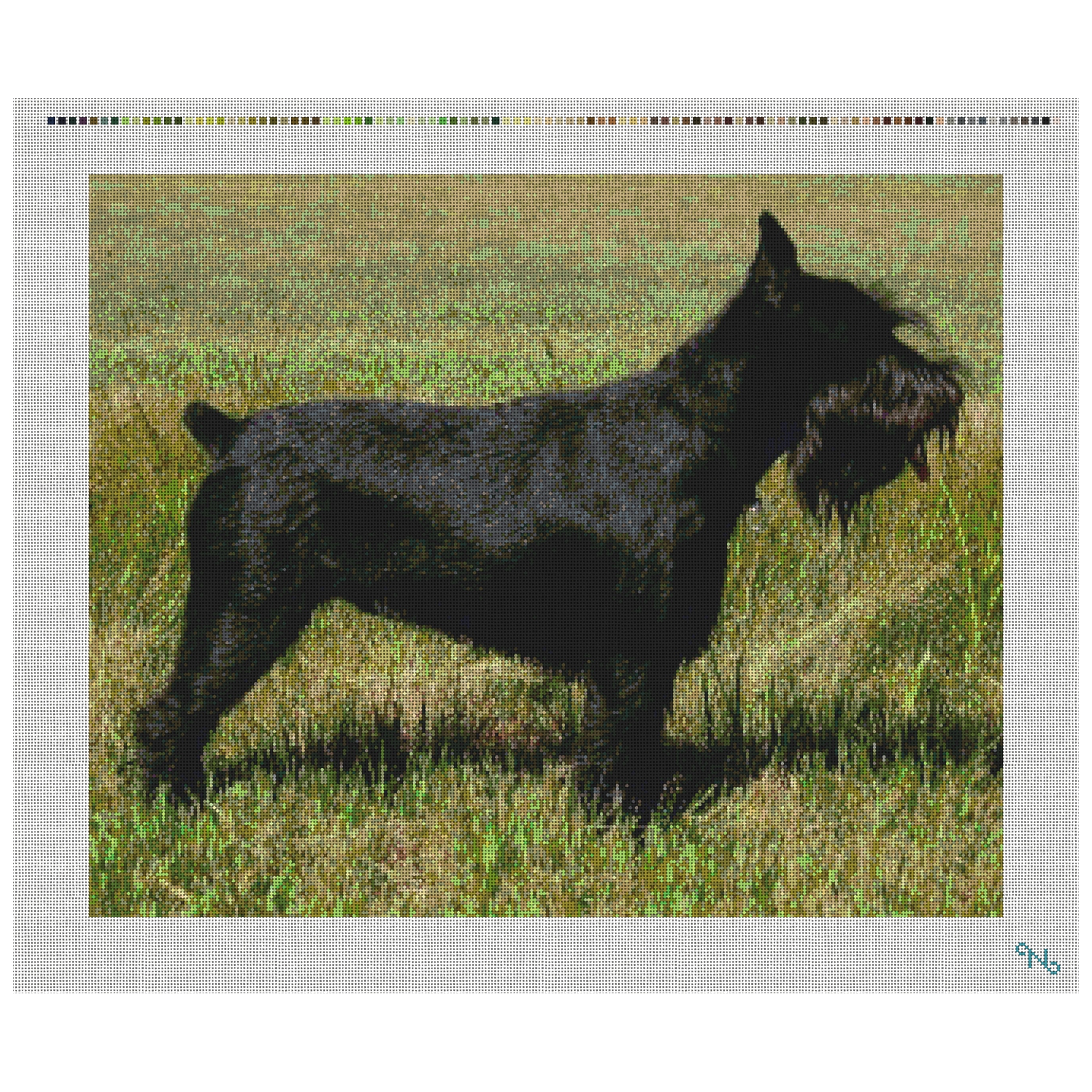 Schnauzer Needlepoint Pillow Kit