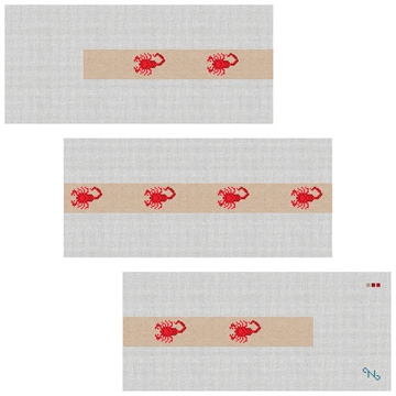 Scorpion Needlepoint Belt Kit Stitched Preview