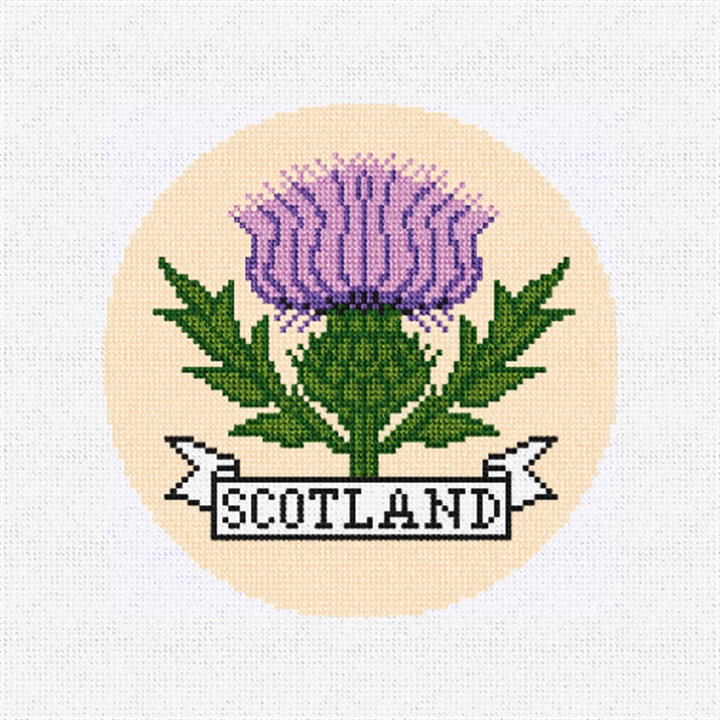 Scottish Thistle Needlepoint Ornament Kit