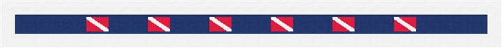 Scuba Diving Flag Needlepoint Belt Kit
