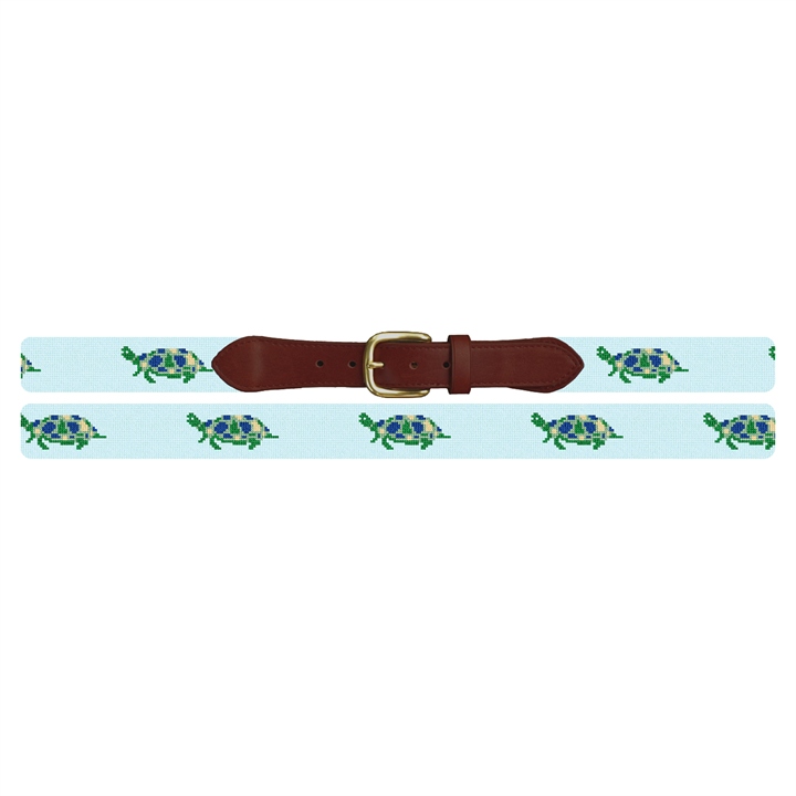 Sea Turtle Needlepoint Belt