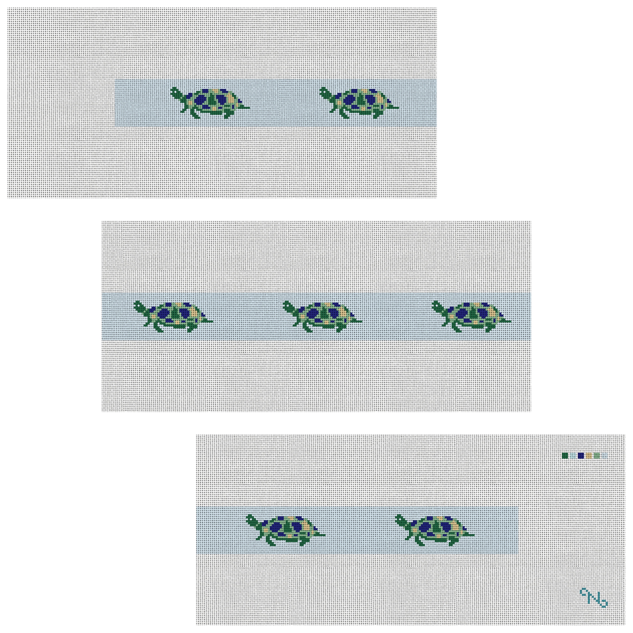 Sea Turtle Needlepoint Belt Kit