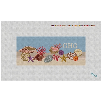 Seashell Needlepoint Flask Kit