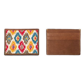 Sebah Ikat Needlepoint Card Wallet