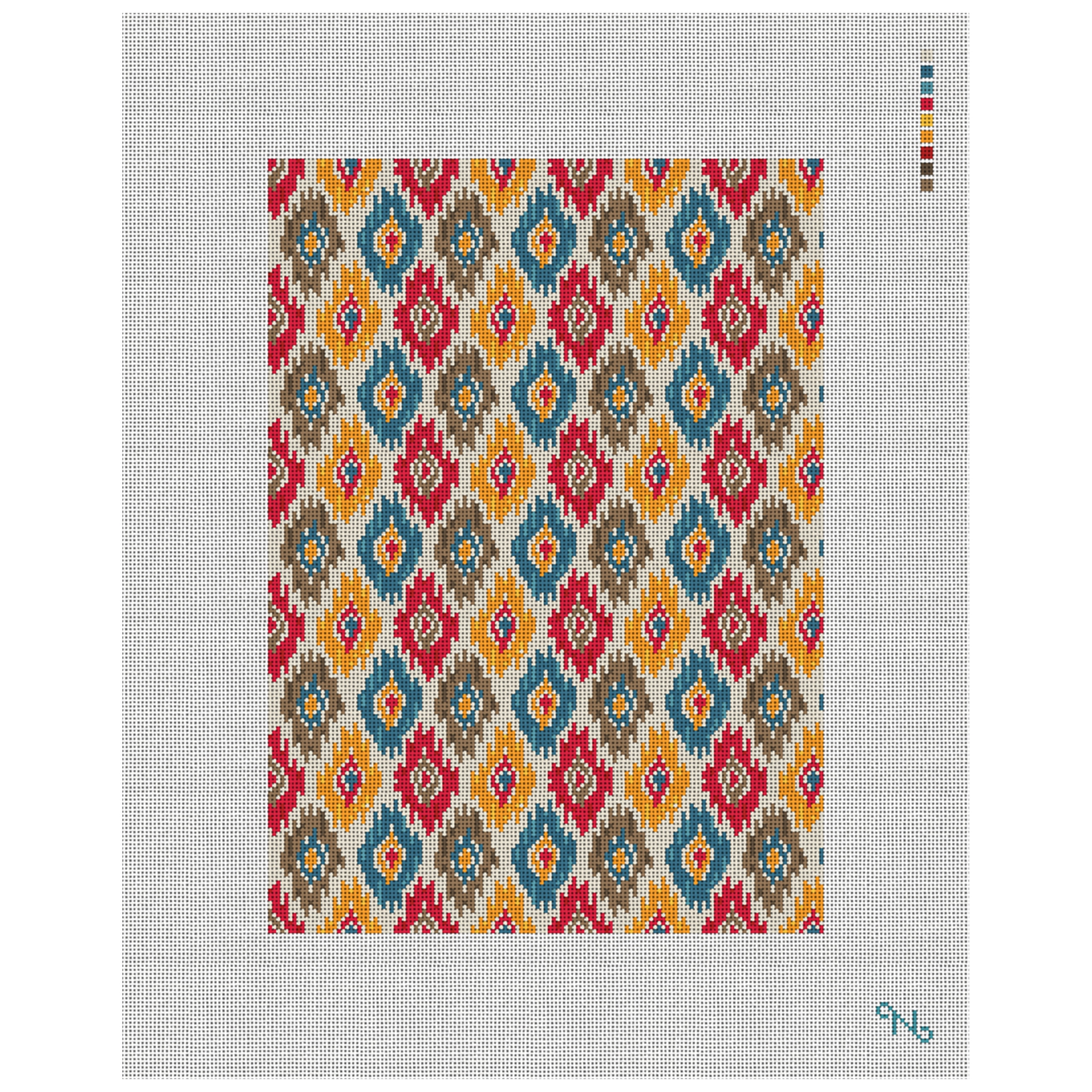 Sebah Ikat Womens Trifold Wallet Needlepoint Kit