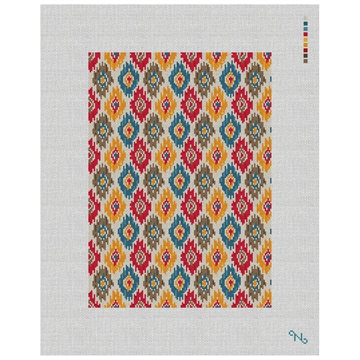 Sebah Ikat Womens Trifold Wallet Needlepoint Kit