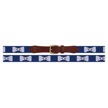 Seersucker Bow Ties Needlepoint Belt