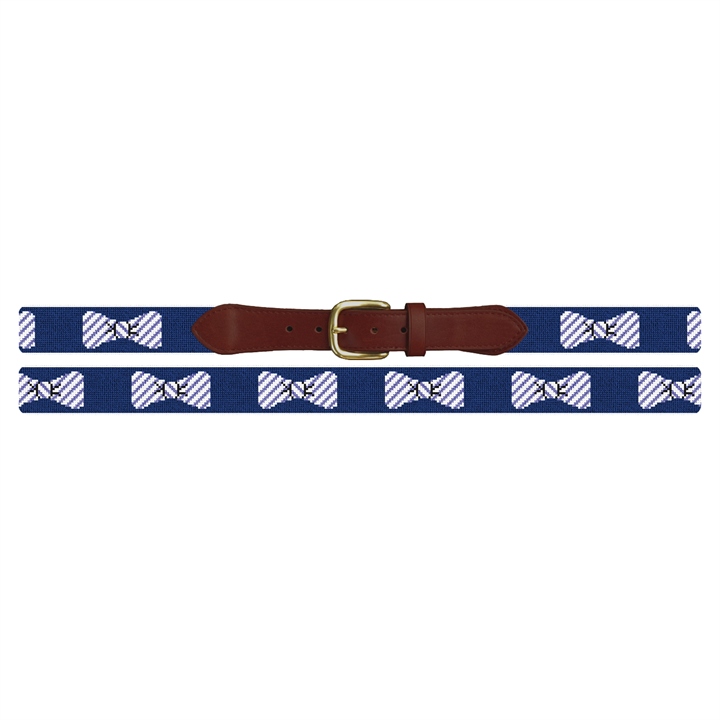 Seersucker Bow Ties Needlepoint Belt 