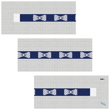 Seersucker Bow Ties Needlepoint Belt Kit Stitched Preview