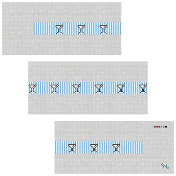 Seersucker Martini Needlepoint Belt Kit Stitched Preview