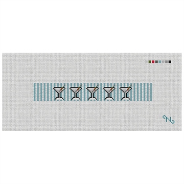 Seersucker Martini Needlepoint Key Fob Kit