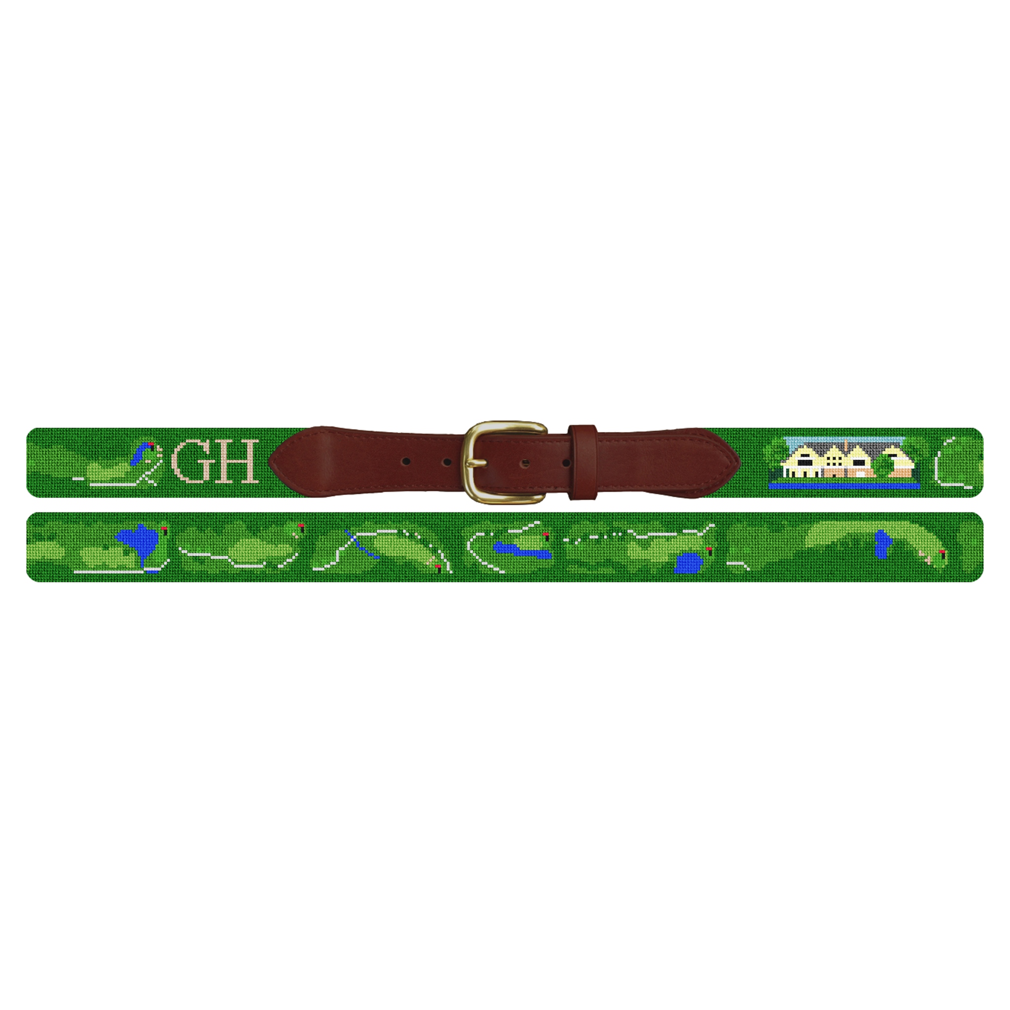Settindown Creek Golf Course Needlepoint Belt