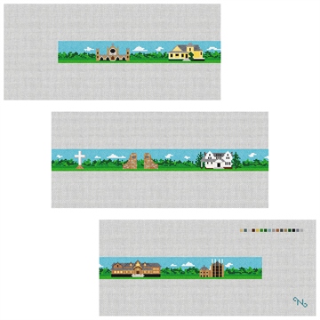 Sewanee Tennessee Needlepoint Belt Kit Stitched Preview