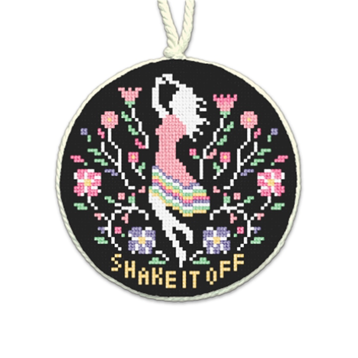 Shake It Off Needlepoint Ornament 