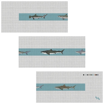 Shark Needlepoint Belt Kit