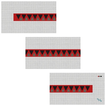 Shark Tooth Hatband Needlepoint Kit Stitched Preview