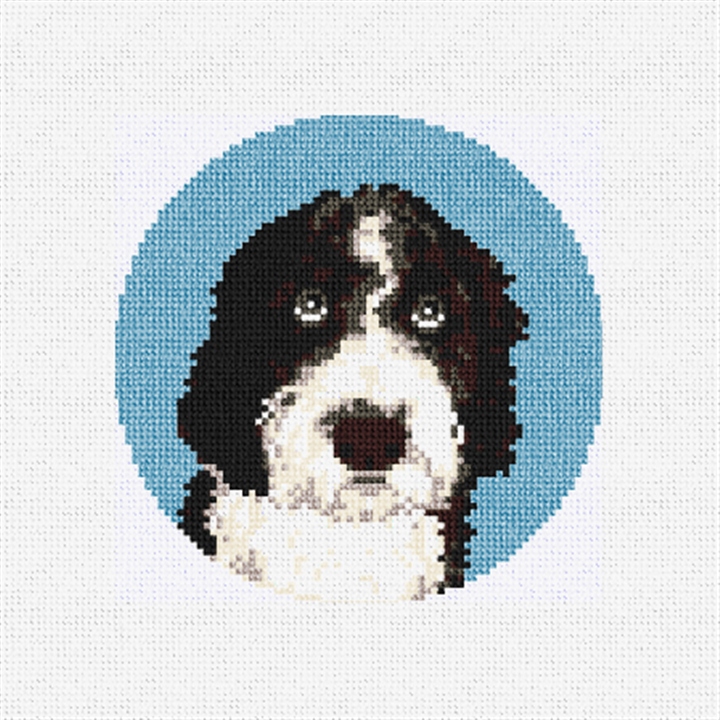 Sheepadoodle Christmas Needlepoint Ornament Kit