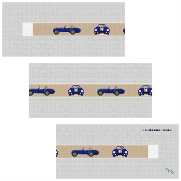 Shelby Cobra Needlepoint Belt Kit Stitched Preview