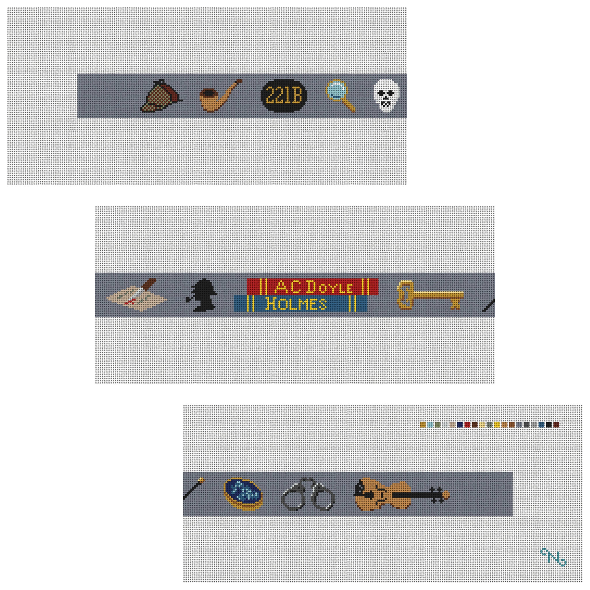 Sherlock Holmes Needlepoint Belt Kit