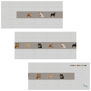 Shiba Inu Needlepoint Belt Kit