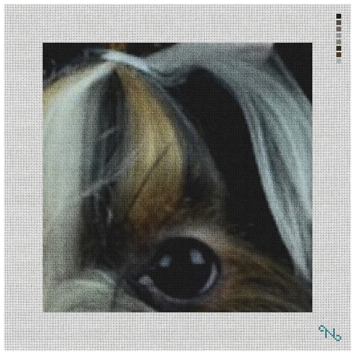Shih Tzu Needlepoint Pillow Kit Stitched Preview