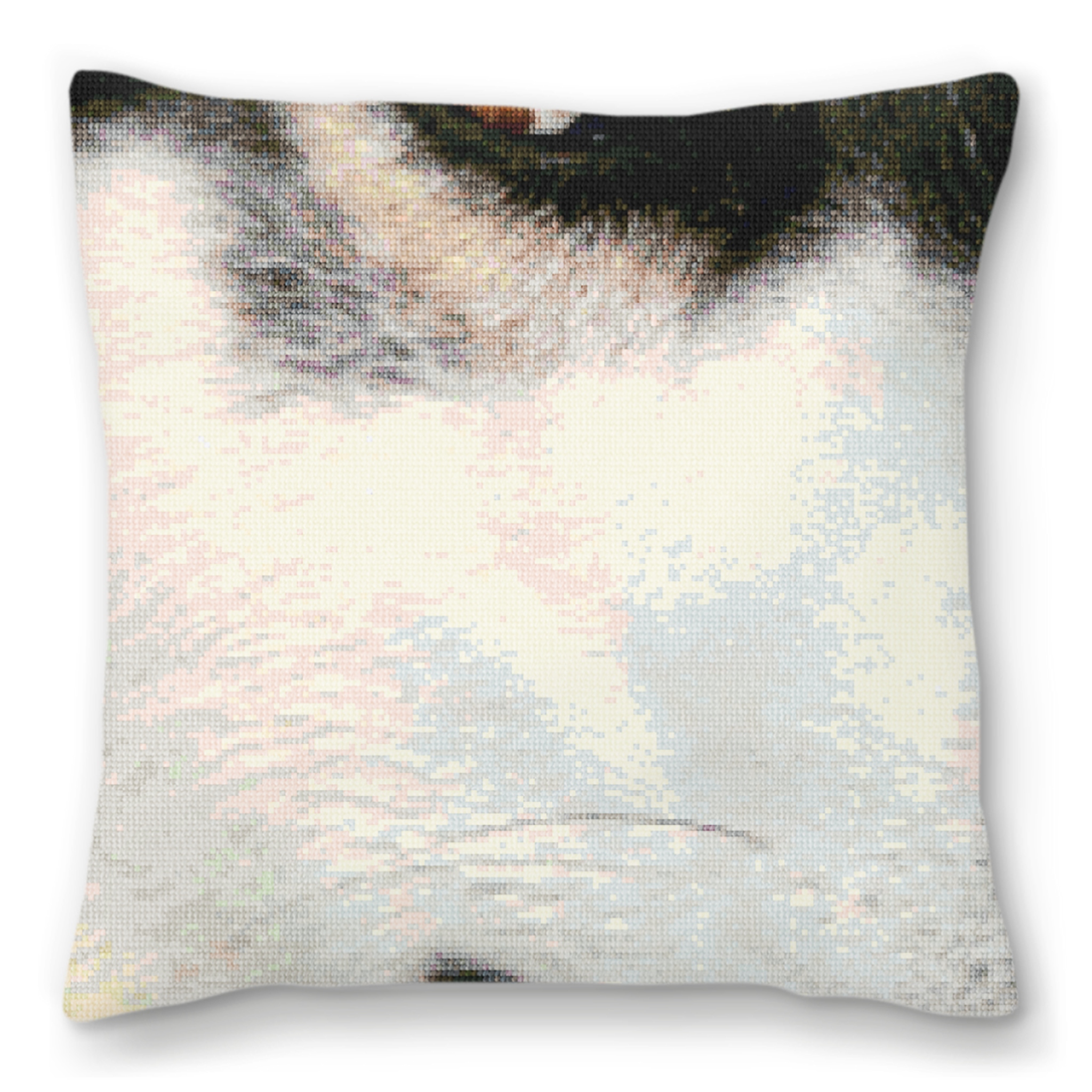 Siberian Husky Needlepoint Pillow