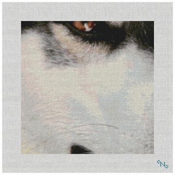 Siberian Husky Needlepoint Pillow Kit