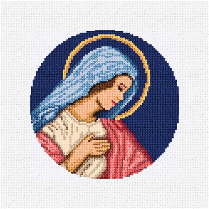 Silent Night Mary Needlepoint Ornament Kit
