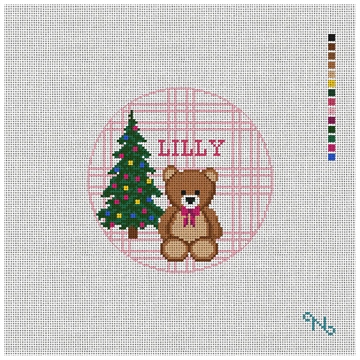 Simple Sentiment Pink Needlepoint Ornament Kit