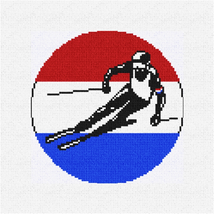 Ski Racer Needlepoint Ornament Kit