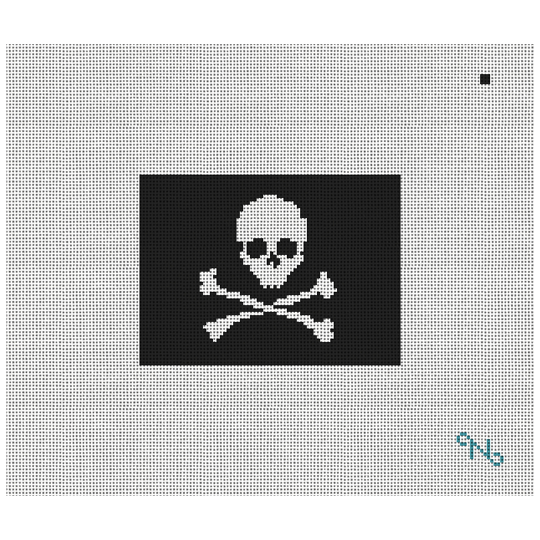 Skull Crossbones Needlepoint Card Wallet Kit