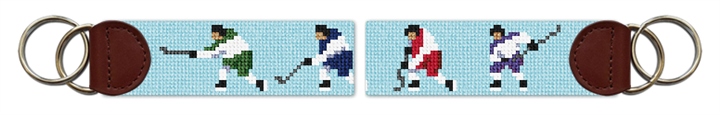 Slap Shot Needlepoint Key Fob 
