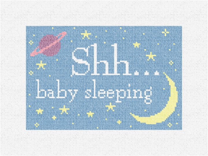 Sleepy Stars Needlepoint Door Hanger Kit