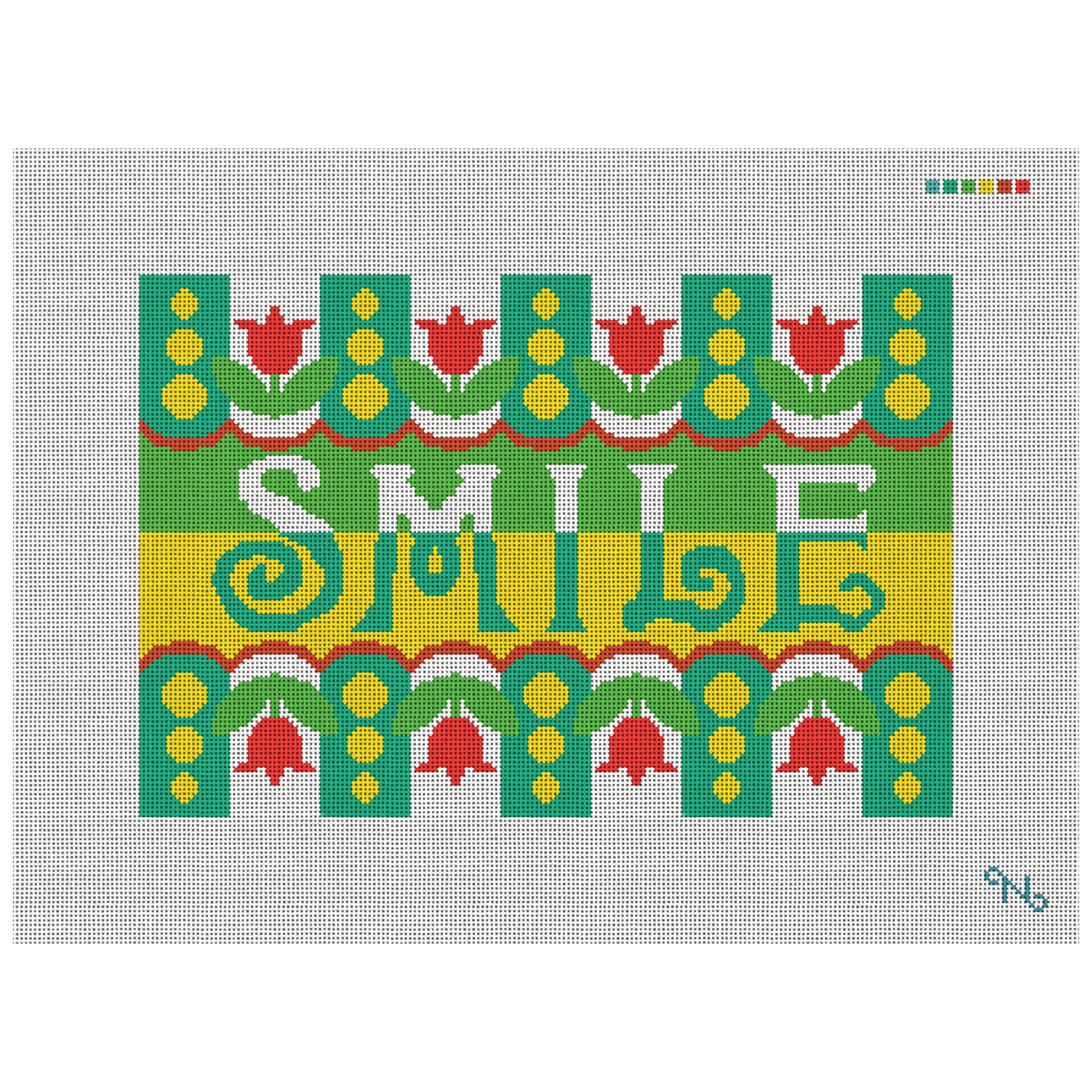 Smile Needlepoint Pillow Kit