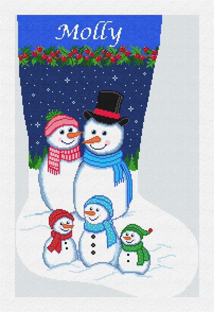 Snow Family Needlepoint Stocking Kit