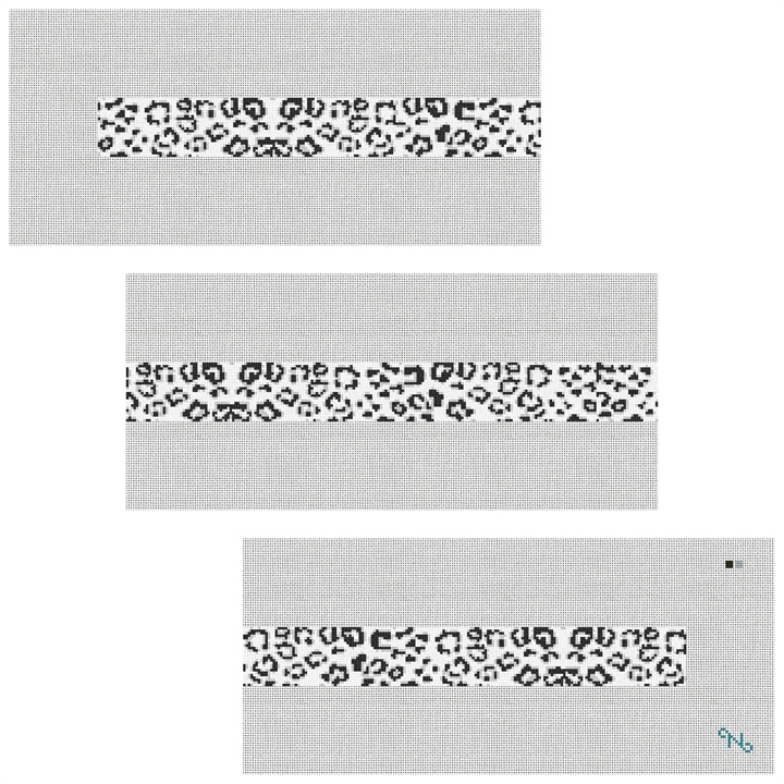 Snow Leopard Needlepoint Belt Kit Stitched Preview