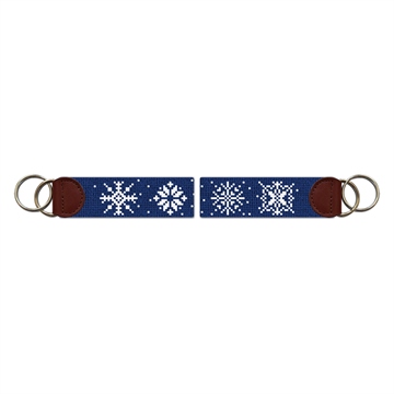 Snowflakes Needlepoint Key Fob