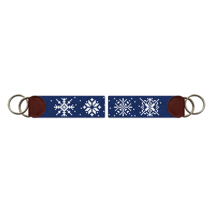Snowflakes Needlepoint Key Fob