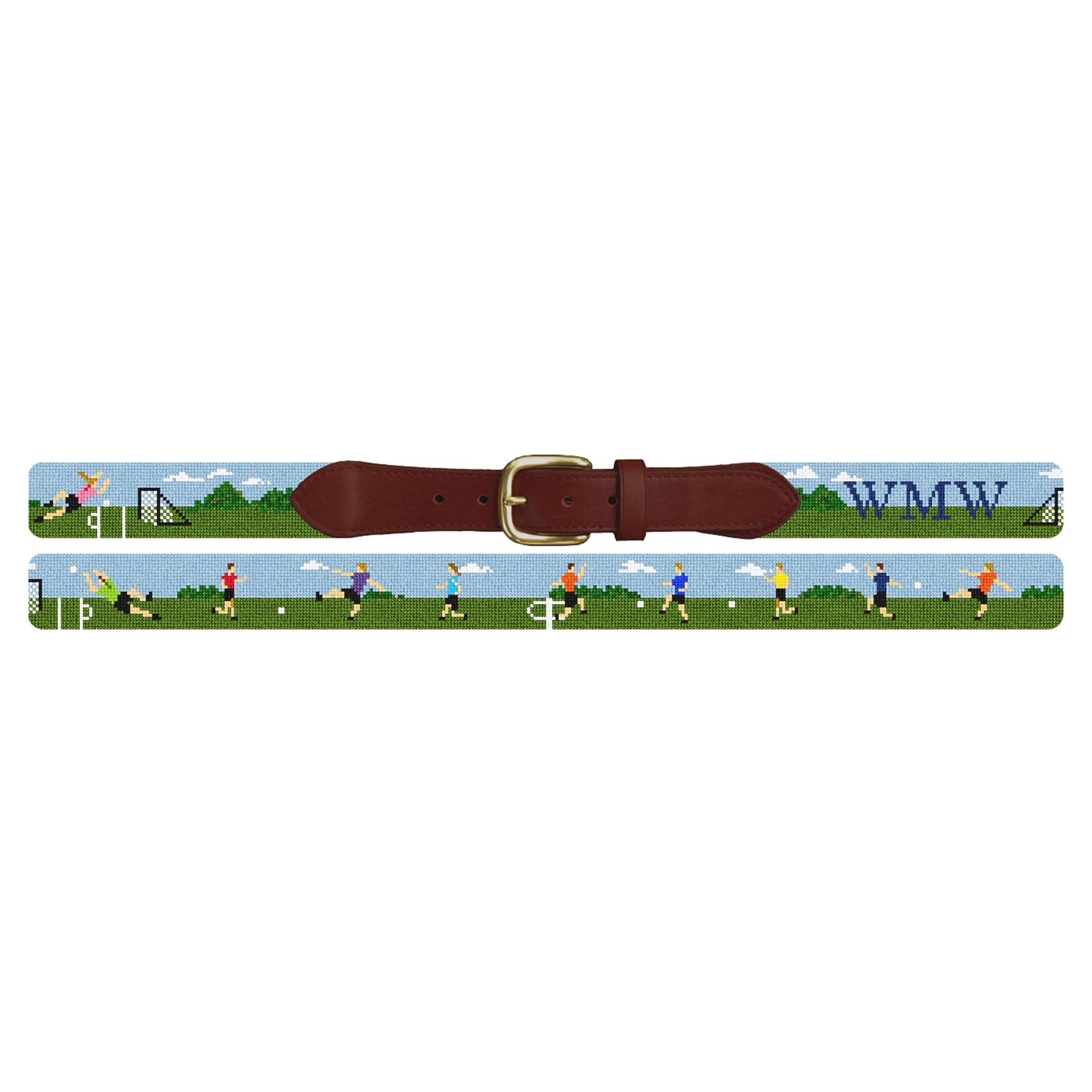 Soccer Practice Needlepoint Belt