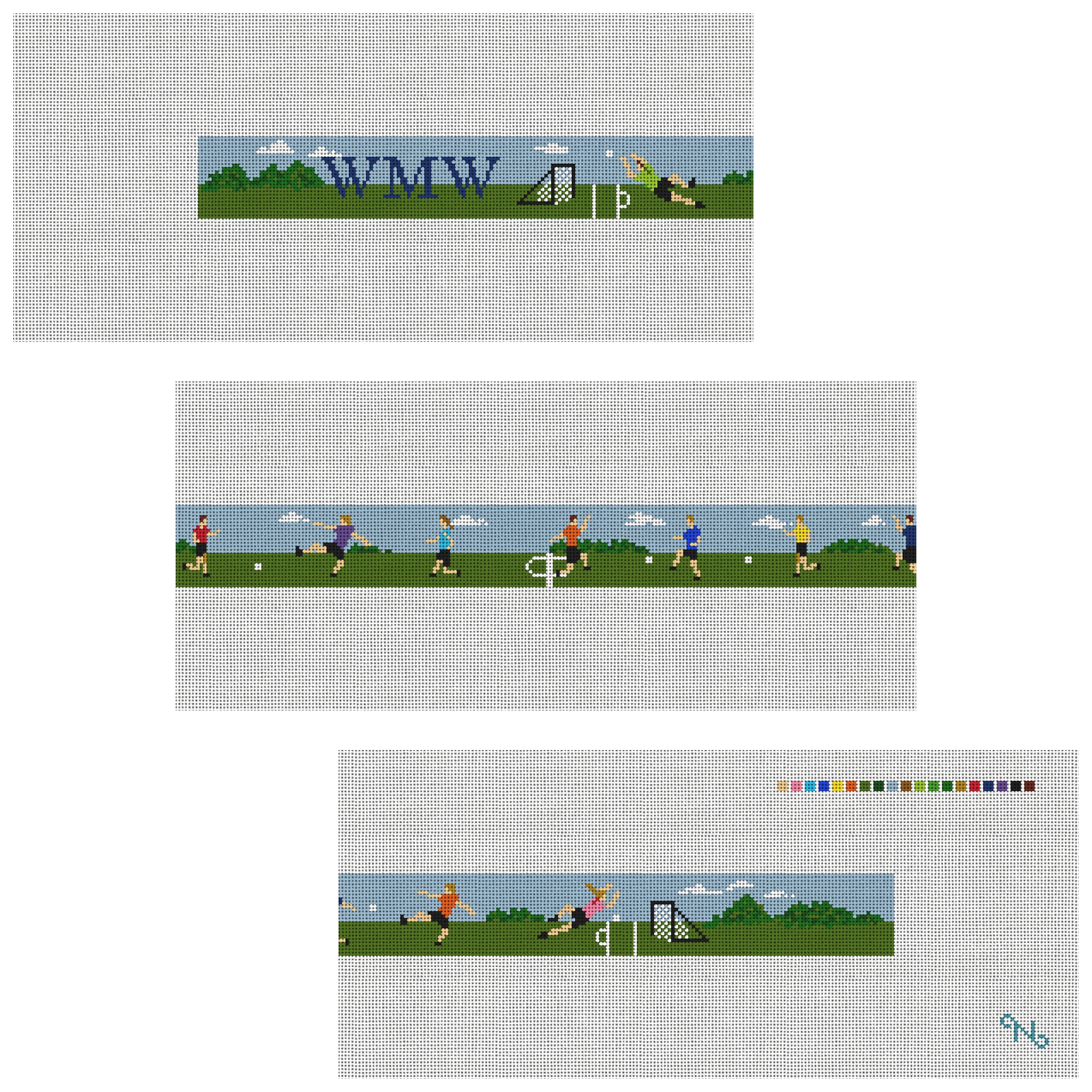 Soccer Practice Needlepoint Belt Kit